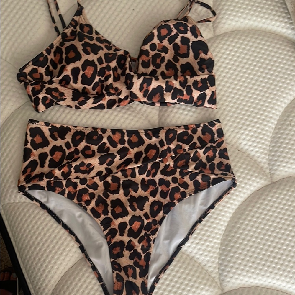 Leopard Print Bikini Set